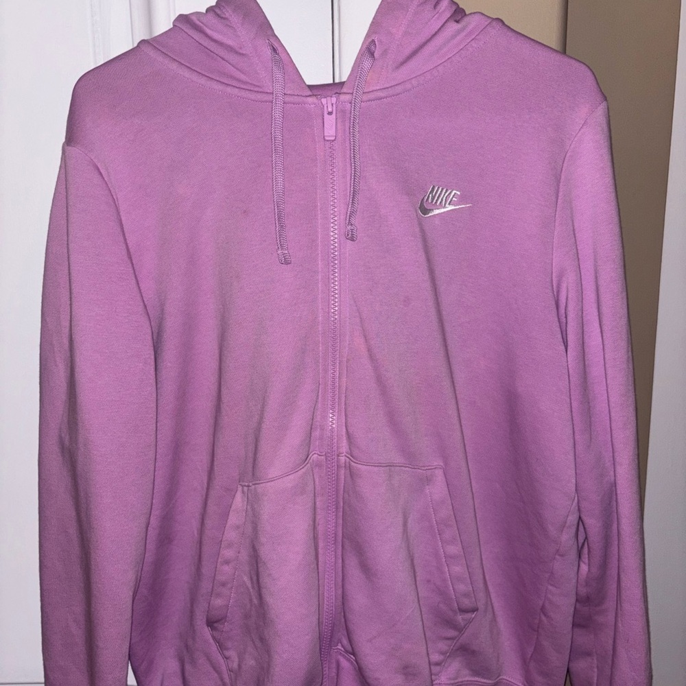 Nike Light Pink Zip-Up Hoodie